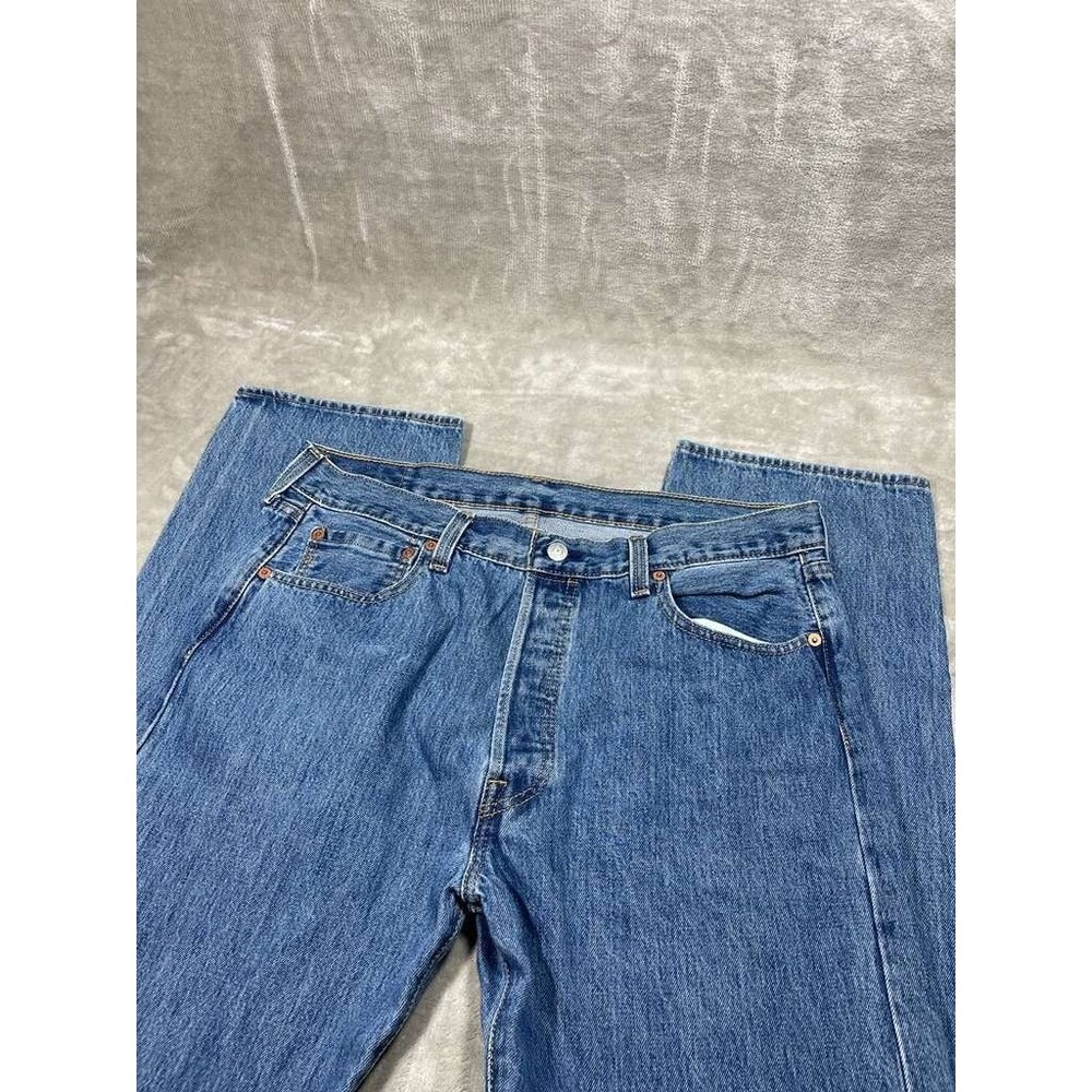 Levi's 501 Button Fly Jeans Men Size 36x36 Straight Denim Irregular